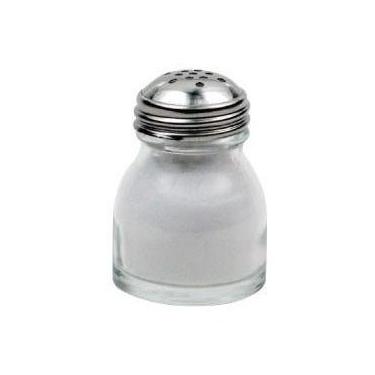 Imagem de Kit Com 15 Saleiros De Vidro Com Tampa Inox Metal Globo