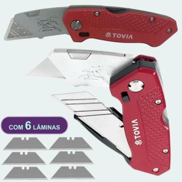 Imagem de Estilete Profissional Multiuso Ergonômico Resistente Aço Reforçado Can