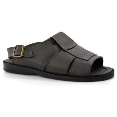 Imagem de Chinelo de Couro Masculino Italianinho 34302, Preto, 39