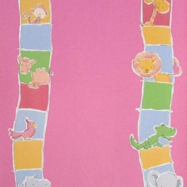 Imagem de Papel de Parede Safari Friends Infantil Colorido SF6212