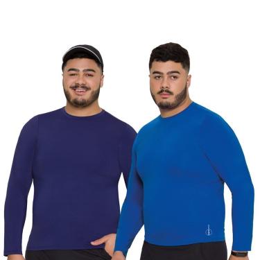 Imagem de Kit 2 Camisas Térmicas Selene Proteção UV Plus Size Masculina