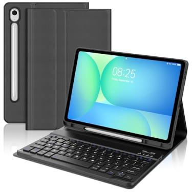 Imagem de Capa de teclado para Samsung Galaxy Tab S10 Lite / S10 FE / S9 FE 10,9 polegadas e S9 11 polegadas capa com teclado, capa magnética destacável com suporte para caneta S para Galaxy Tablet S10 Lite