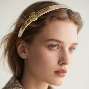 Imagem de Bandanas coloridas de plástico brilhante para meninas, faixas de cabeça finas com glitter, faixas de cabelo rígidas da moda