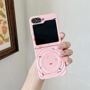 Imagem de Capa para Galaxy Z Flip5 com bolinhas coloridas e magnética, com suporte, capa rígida fofa (para Galaxy Z Flip5/02)