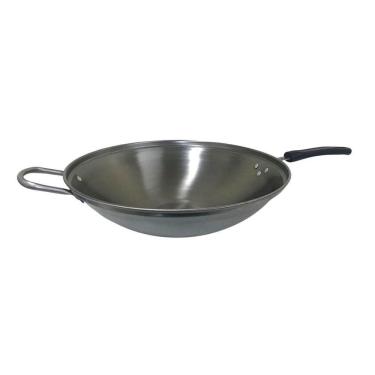 Imagem de Frigideira Panela Wok Aço Inox Tacho Chinês Funda 38cm 4l