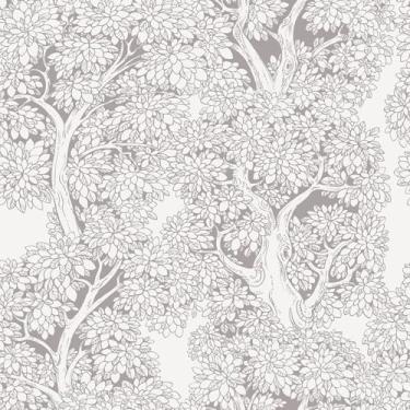 Imagem de VEELIKE Papel de parede florestal Taupe Peel and Stick Papel de parede de árvore florestal caprichoso para quarto banheiro 17,7 pol. x 118'' papel de parede botânico escandinavo autoadesivo removível