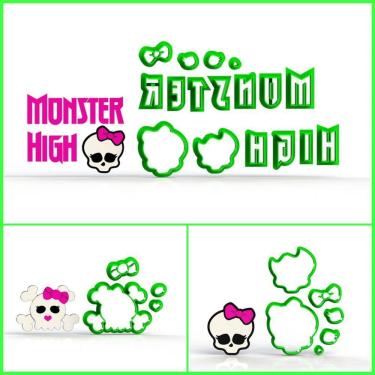 Imagem de Cortador Kit Monster High 3 Modelos Modulares Tamanho 7 Cm
