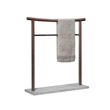 Imagem de porta-toalhas Banheiro moderno móvel piso de mármore toalheiro luz do banheiro luxo madeira maciça banho