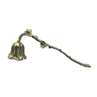 Imagem de Generic Vela Apagador de Velas Apagador de Fogo Decorativo de Metal Elegante Decoração para Casa Alça Longa Artesanal Rústico para Amantes, Bronze