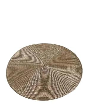 Imagem de Novo Kit Jogo Redondo Jantar Para Mesa Posta, Descanso De Prato Elegante(dourado,4 uni)