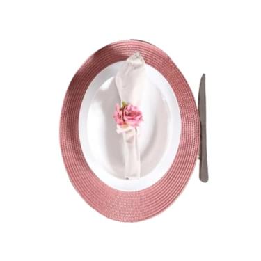 Imagem de 4 Unidades Redondo Jantar Para Mesa Posta Descanso De Prato(Rosa Bebê)