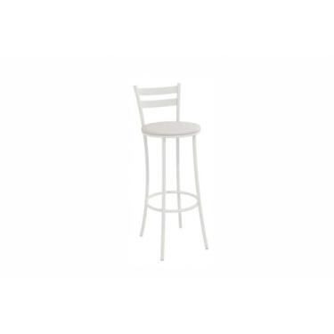 Imagem de Banqueta Sala de Jantar Jade 1B699BR Aço 1 Un Branco/Corano Branco - K