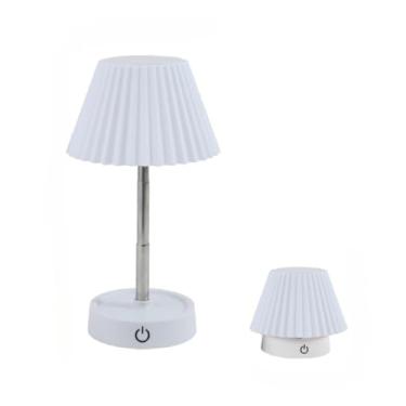 Imagem de Luminária de Mesa Abajur LED Recarregável Retrátil de Aço Luz Neutra Ajustável USB(1 pç)