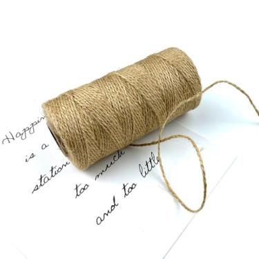 Imagem de Cordão de jardim, decoração de Natal, corda de juta natural, cordão de 2 mm para artesanato, embrulho, arte, decoração, material de embalagem, jardinagem, Natal, casamento, linho com 3 camadas