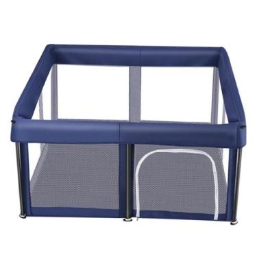 Imagem de Cercadinho Infantil Compacto Dobrável Portátil 1.20x1.20cm Azul - Mimo