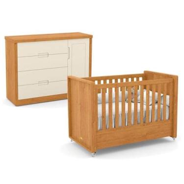 Imagem de Berço Americano E Cômoda Infantil Tutto New Freijó Off White - Matic -