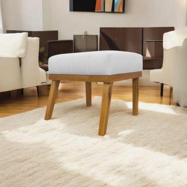 Imagem de Puff Decorativo Retangular Firenze - Branco Corino