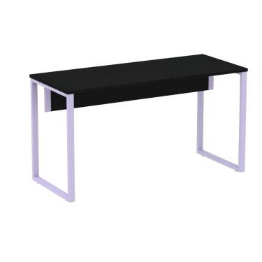 Imagem de Mesa Escritório P25 Tub Pandin 150 Cm (larg) Tampo Mdp Preto Pé Aço Tubular Lilás