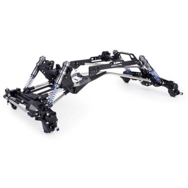 Imagem de High Clearance LCG Chassis Kit for Performance 1/10 RC Crawler Cheater Rigs Carbon Fiber Chassis Rails Gearbox & Adjustable Shock Absorbers DIY Builds Upgardes Parts