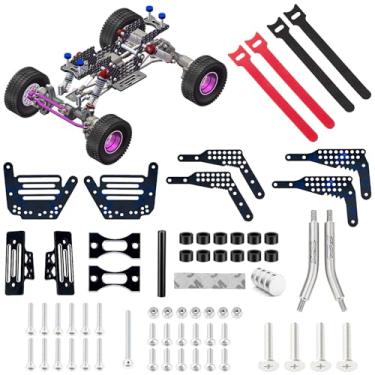 Imagem de TCRC Blue Forged Carbon Fiber LCG Chassis Kit High Gloss Frame Rail for Redcat Ascent-18 1/18 Scale RC Rock Crawler Upgrades