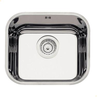 Imagem de Cuba Tramontina Lavínia 40 BL Prime em Aço Inox Alto Brilho 40x34 cm com Escape e Válvula 94020203