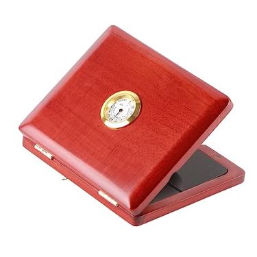 Imagem de ZJchao Estojo de Palheta para Saxofone Alto, Estojo de Saxofone Alto Madeira 5 Palhetas Segurando Caixa de Armazenamento de para Com Higrômetro Clarinete Sólido (Âmbar)