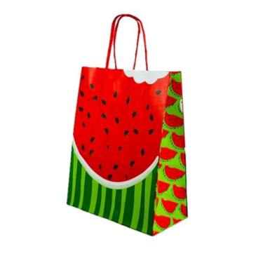 Imagem de Sacola LC Kraft Branca - Melancia 17,5x8,5x21,5 c/10un