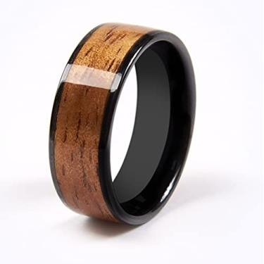 Imagem de CNICK Acessórios de anel inteligente Tesla: Anel de cerâmica para modelo 3/Y/S/X para substituir chaveiro de cartão chaveiro. (8,5, Koa)