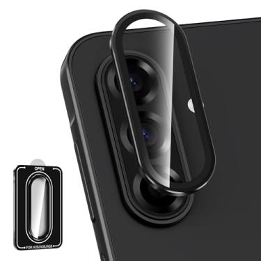 Imagem de Avocase Protetor de lente para câmera Samsung Galaxy A36/A56, anel de metal individual, capa de lente de vidro temperado, [forte adsorção] Capa de lente transparente HD ultrafina resistente a