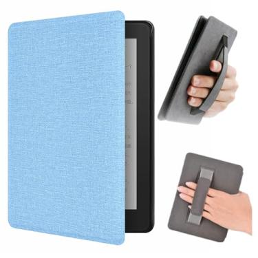 Imagem de Yzlvigrous Capa para Kindle Paperwhite 12th/Coloroft Signature Edition 2024, Tampa de Textura de Pano de 7 Polegadas com Sono Automático/despertar e Alça de Mão, Modelo: SA59CP/SA568B/SA569P