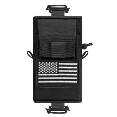 Imagem de Bolsa compacta para celular Molle com cinto de ombro removível, bolsas pequenas Molle, coldre tático para celular, suporte de capa impermeável para uso externo para cinto, bolsas de cinto EDC para