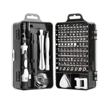 Imagem de Conjunto de chaves de fenda de precisão 115 em 1, kit de ferramentas eletrônicas, chave de fenda micromagnética com eixo flexível para telefone, Mac, computador, relógio, console, campainha