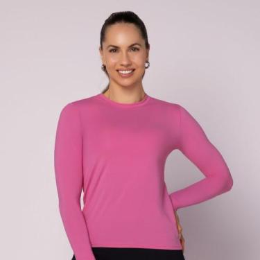 Imagem de Camiseta Selene Proteção UV50+ Feminina 20750.003, Rosa, G