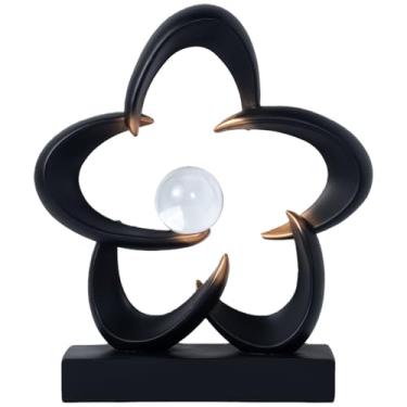 Imagem de HODESumPure Escultura de arte abstrata objetos decorativos decoração de casa acentos para sala de estar, armário de TV, mesa lateral, estante, mesa de centro, itens de decoração de centro de mesa de