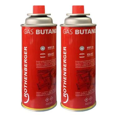 Imagem de 2 Gás Butano Maçarico Fogareiro Camping 220g Rothenberger