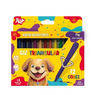 Imagem de Giz de Cera DAC Triangular 12 Cores