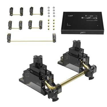 Imagem de Chocfox-Fans Estabilizadores de parafuso com fios 2u 6,25u 7u, estabilizador de teclado mecânico, juntas de eixo de satélite, adesivo, PCB, estabilizadores de teclado para teclados mecânicos (preto,