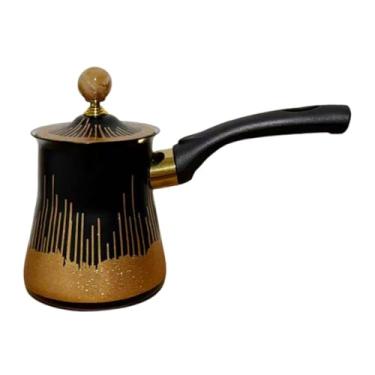 Imagem de Fenteer Cafeteira portátil para camping, profissional, fácil de limpar, aquecedor de manteiga, jarra com alça confortável, panela para derreter chocolate, 720 Ml