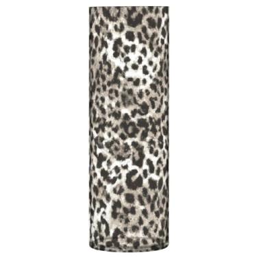 Imagem de JUZIHAI Vaso com estampa de pele de leopardo para flores, 9,9 cm x 30 cm, cilindro de plástico, moderno, vaso de flores para centro de mesa de casamento, decoração de casa