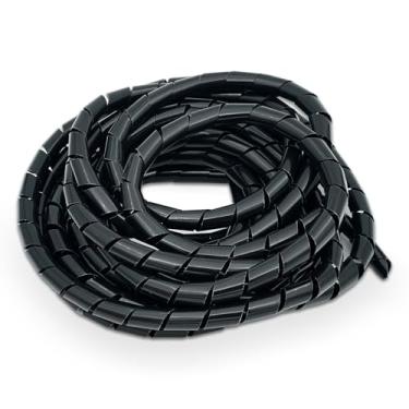 Imagem de Brvlsoc Envoltório de cabo espiral – Capa de cabo PE durável de 20 pés para computador, TV e organização de fios elétricos