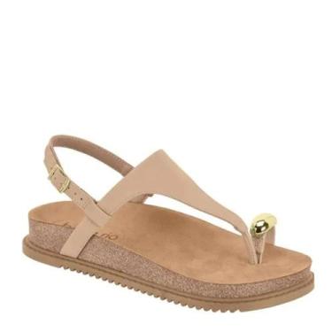 Imagem de Sandália Papete Feminina Confortável Dedo Beira Rio 8524.109, Bege, 38
