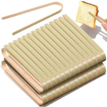 Imagem de Conjunto de 240 pinças de charcutaria de bambu, mini pinças descartáveis para servir alimentos, mini pinças de bambu, torradeira de madeira, para buffet, aperitivo, casamento, outono, Ação de Graças