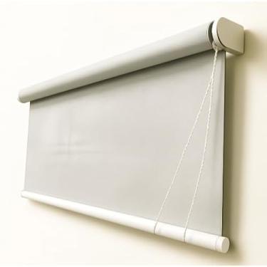 Imagem de Persiana Rolo Blackout 100% Bloqueio de Luz - Para Janela Quarto Sala Cozinha Escritório Varanda, Anti-Ruído e Termorreguladora Residencial/Comercial (CINZA,1,20L X 1,20A)