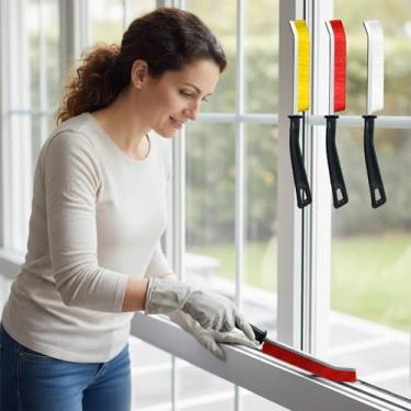 Imagem de Escova de limpeza de fendas - escovas de limpeza de argamassa de cerdas duras, ferramentas multifuncionais de limpeza de lacunas estreitas para cozinha, pia, banheiro