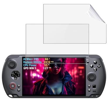 Imagem de NOUKAJU [Pacote com 2] Protetor de tela para GPD WIN 5, película protetora HD, dureza 6h, arranhões, anti-impressão digital, película protetora para console de jogos GPD WIN 5 (não vidro temperado)