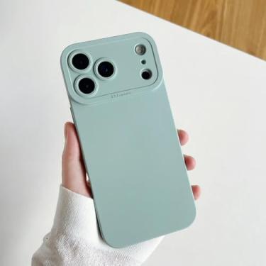 Imagem de SFDSUH Capa protetora de lente de câmera para iPhone 16 Pro, em silicone macio e resistente a impactos (para iPhone 16 Pro/Azul Sierra)