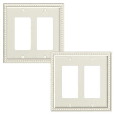 Imagem de TREEWELL Pacote com 2 placas decorativas para tomadas, placas decorativas de interruptores e tampas de tomada, placas de parede de policarbonato inquebráveis para tomadas elétricas