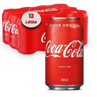 Imagem de Refrigerante Coca Cola  Lata 350Ml  12 Latas 