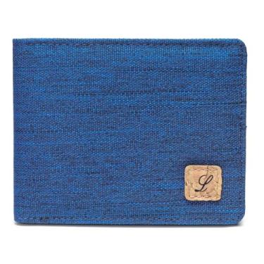 Imagem de Carteira de tecido minimalista dobrável com bloqueio RFID.., Azul, One_Size, Minimalista