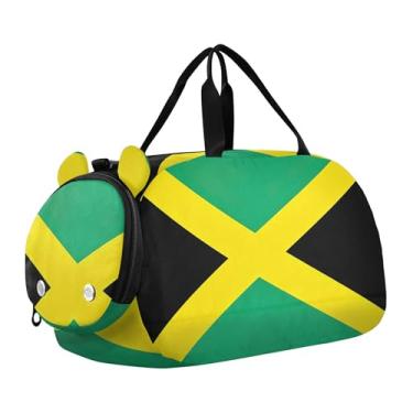 Imagem de Bolsa esportiva com bandeira da Islândia para meninas, bolsa esportiva para meninos e crianças, Bandeira da Jamaica, Clássico